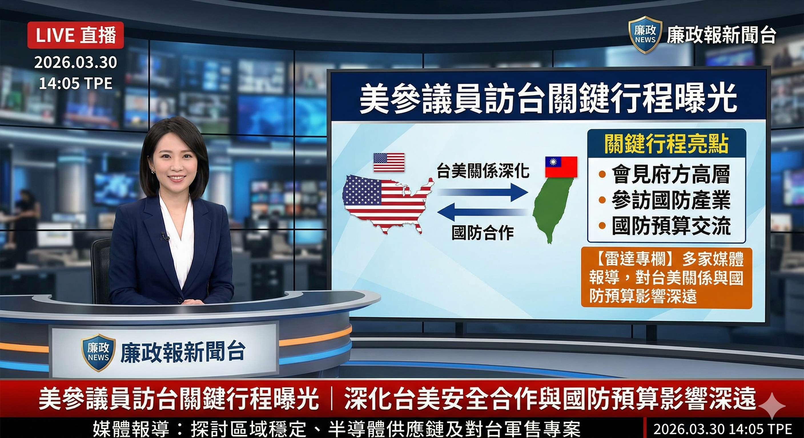 美參議員訪台關鍵行程曝光