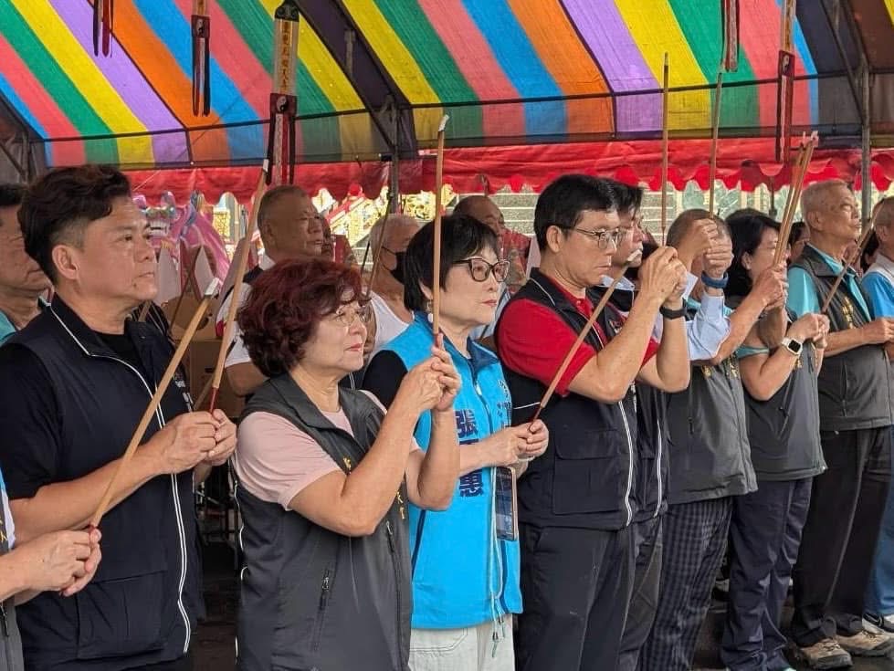 應天宮中元普渡祈福　王瑞嘉與地方各界祈平安、倡「一爐一香」環保祭祀