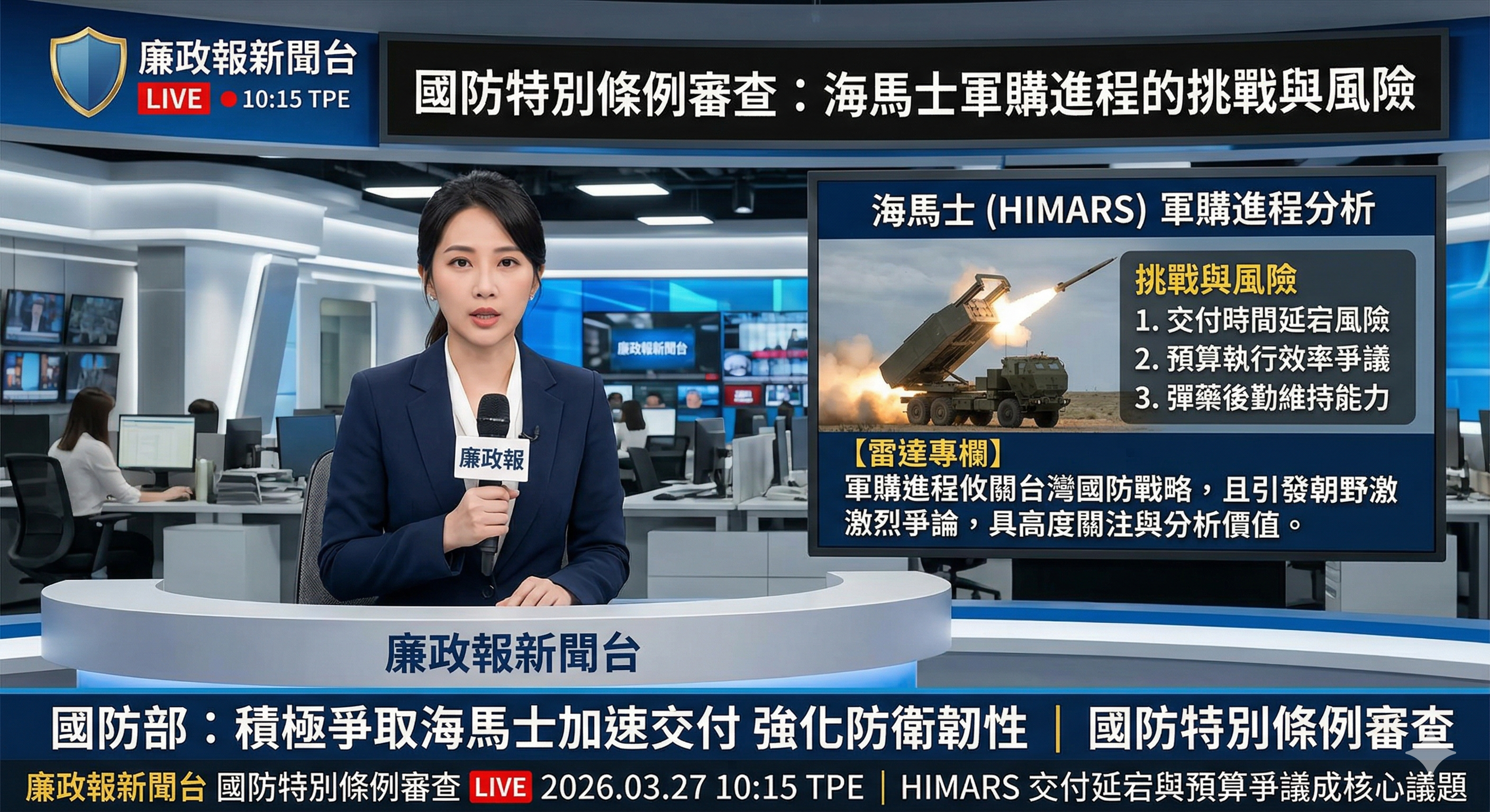 國防特別條例審查：海馬士軍購進程的挑戰與風險