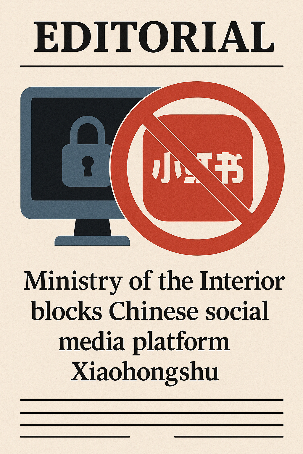 社論｜關於內政部封鎖大陸社群平台小紅書