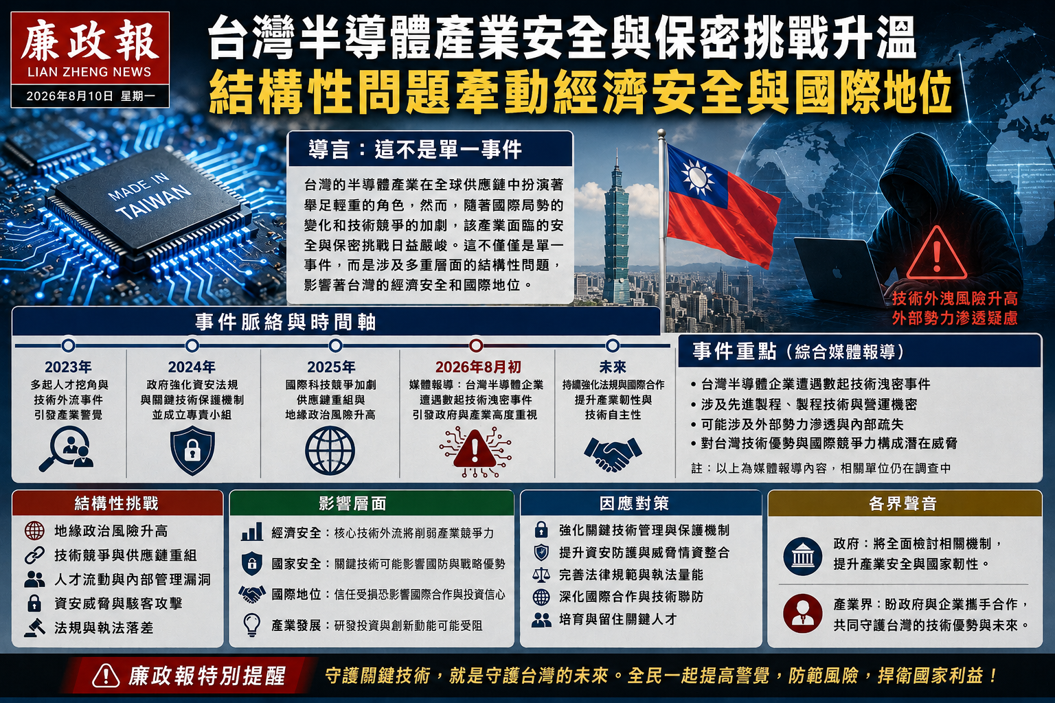 台灣半導體產業面臨的安全挑戰