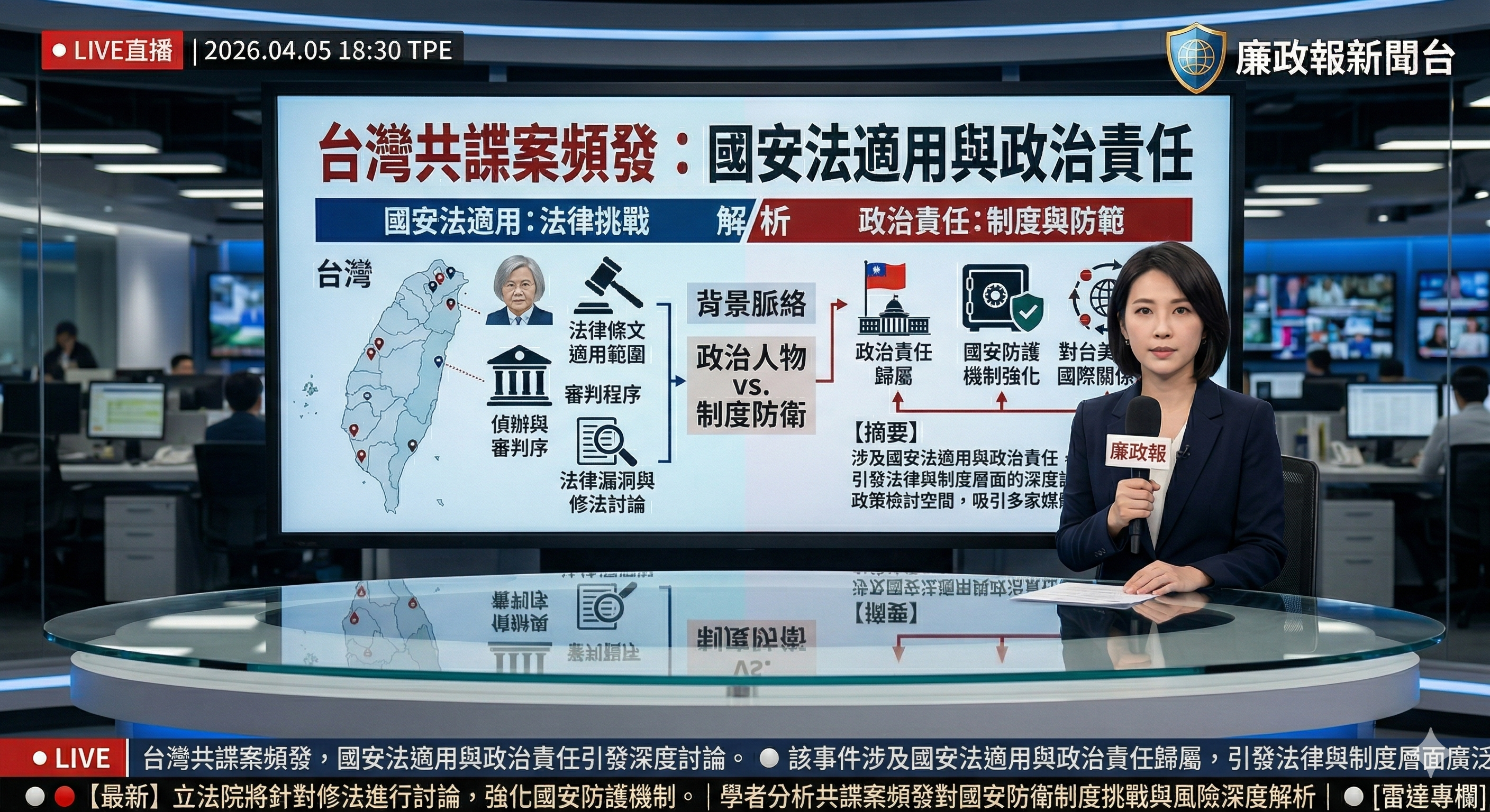 台灣共諜案頻發：國安法適用與政治責任