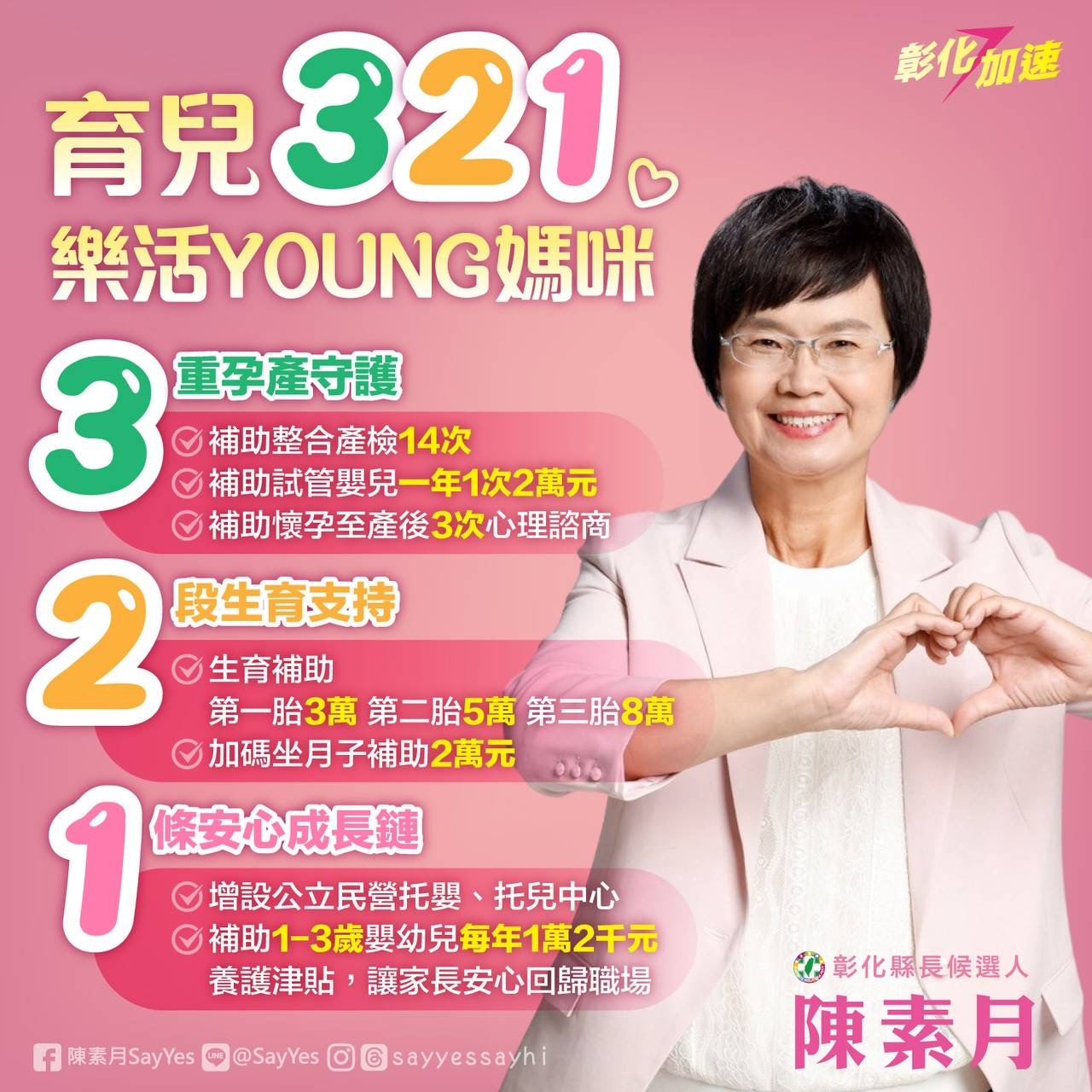 彰化縣長候選人陳素月。（圖/彭美惠翻攝）