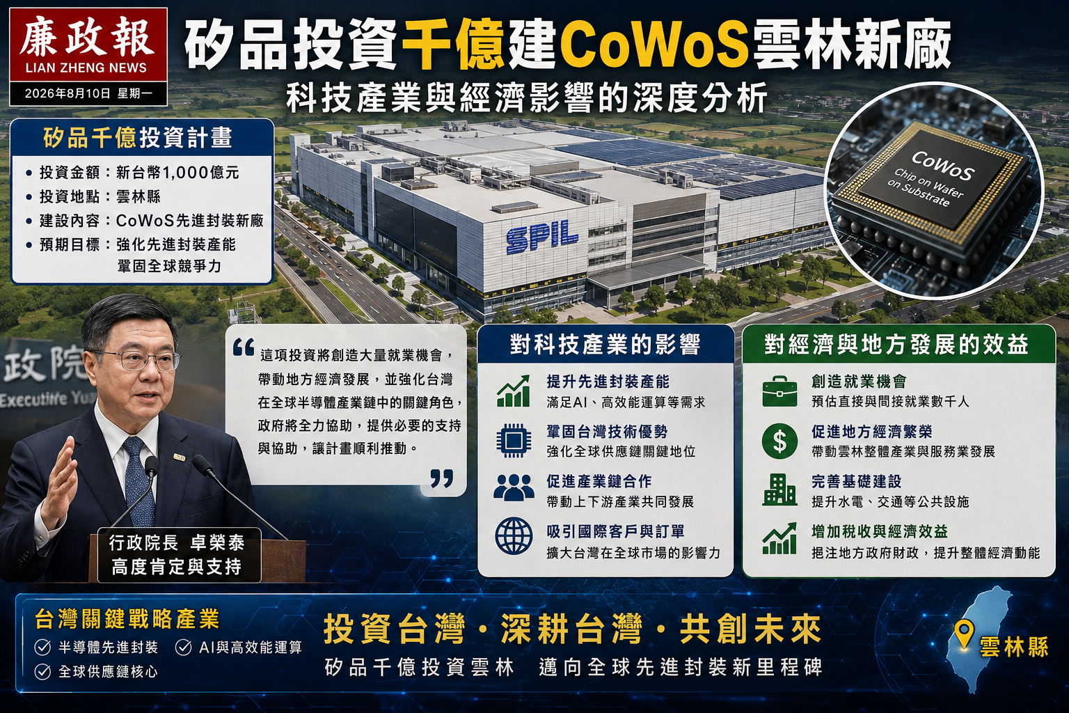 矽品千億投資雲林新廠的意義