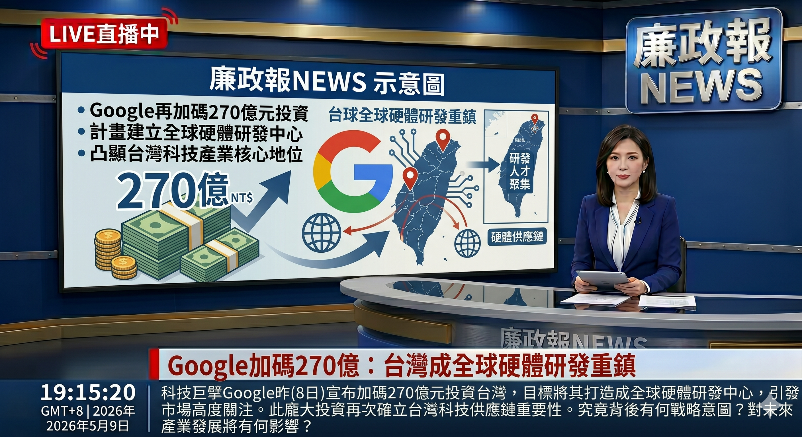 Google加碼270億：台灣成全球硬體研發重鎮