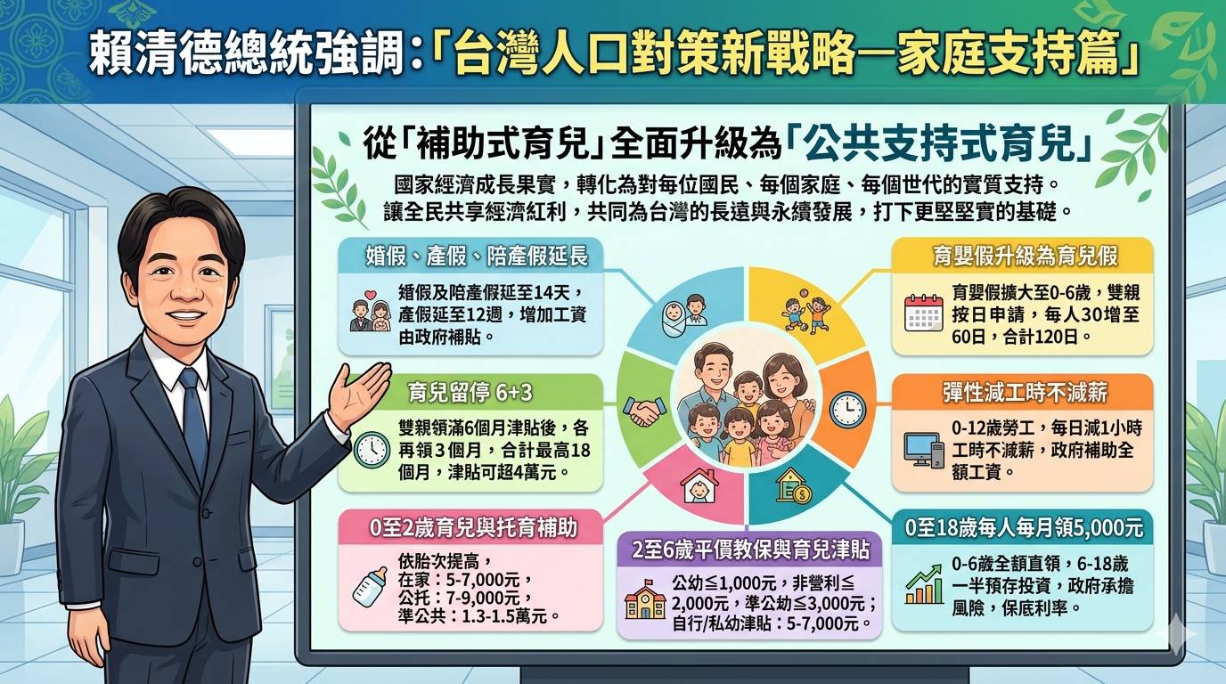 行政院砸3800億：家庭支持政策全解析