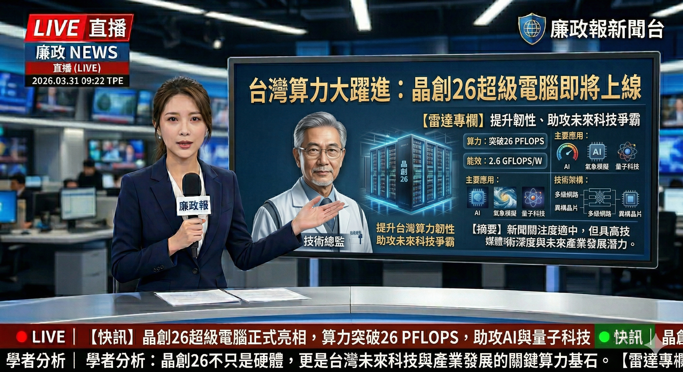 台灣算力大躍進：晶創26超級電腦即將上線