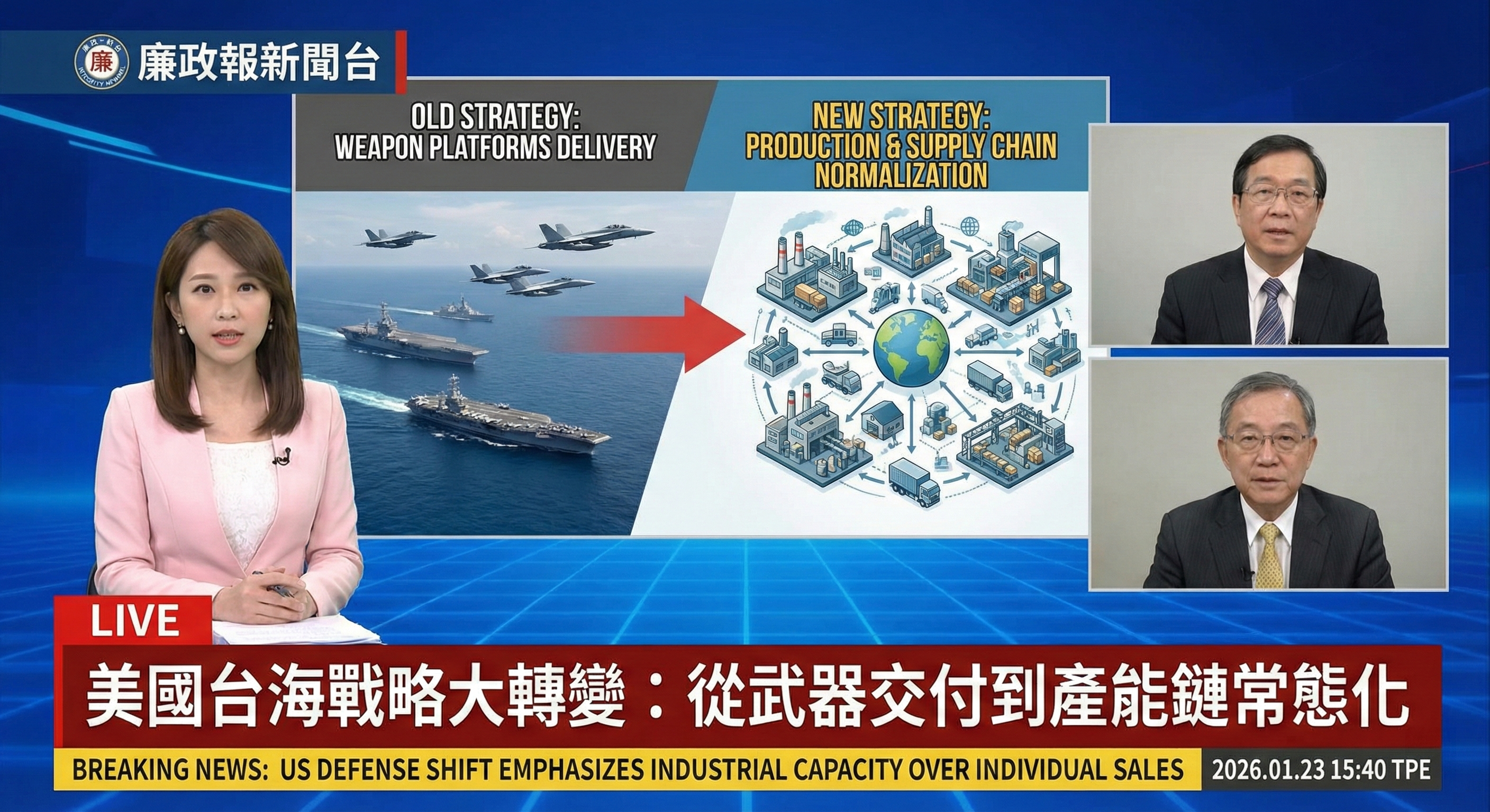 美國台海戰略的轉變，把嚇阻從「武器平台交付」推進到「產能與供應鏈常態化」