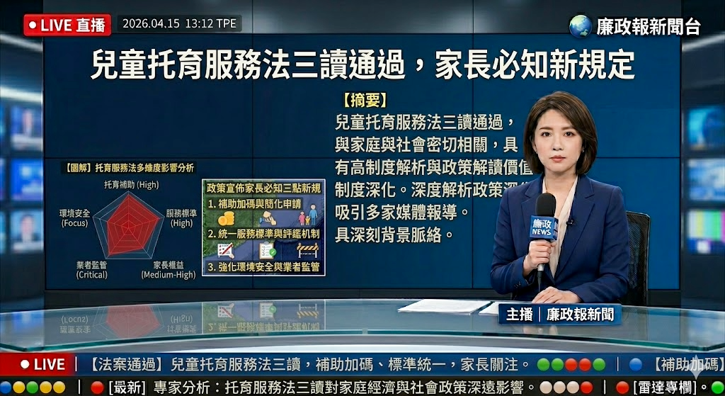 兒童托育服務法三讀通過，家長必知新規定